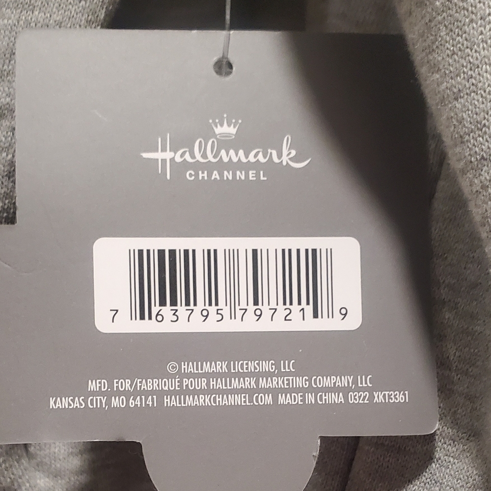 HALLMARK channel gray #1 fan nwt small/ petite womens hooded‎ sweatshirt - Picture 5 of 11